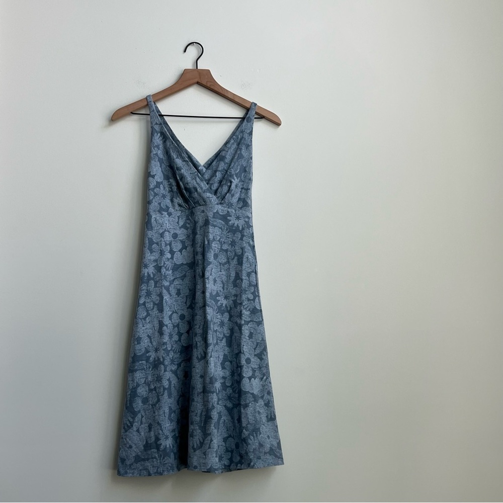 Patagonia Amber Dawn Dress Light Plume Grey Women’s Small Floral Cross back - Picture 3 of 10
